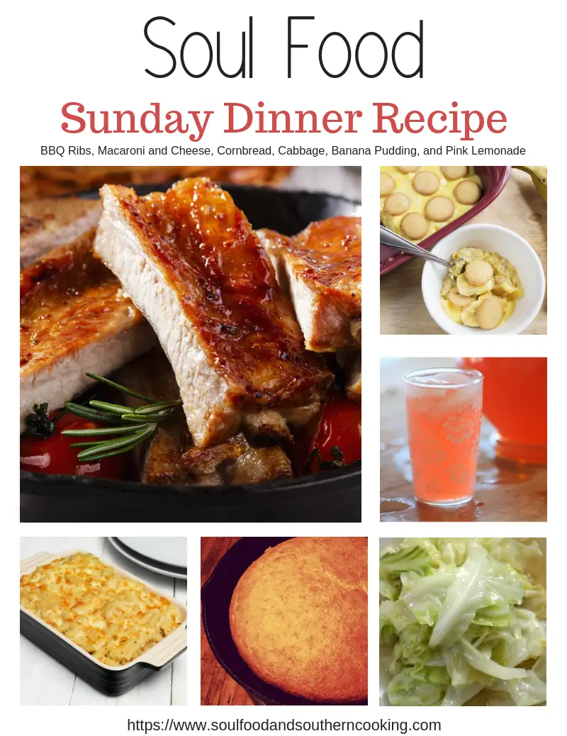 Soul Food Dinner Menu and Recipes - BBQ Ribs Dinner