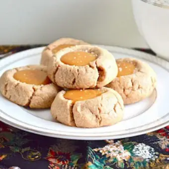 Caramel Thumbprint Cookies