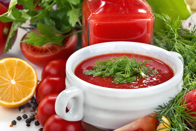 This is a free quick and easy creamy tomato soup recipe, available for immediate download. Recipe calls for fresh tomatoes, celery, onion, basil,  honey, butter, flour and milk.